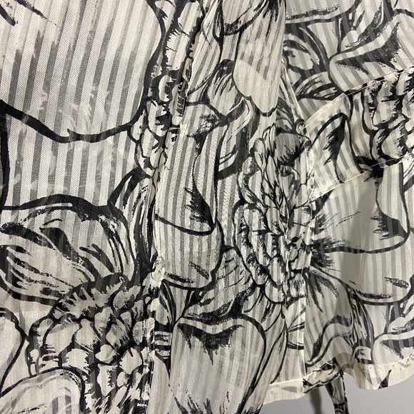 Talbots Petites 100% Silk Top Blouse Belted Size M - Picture 11 of 14